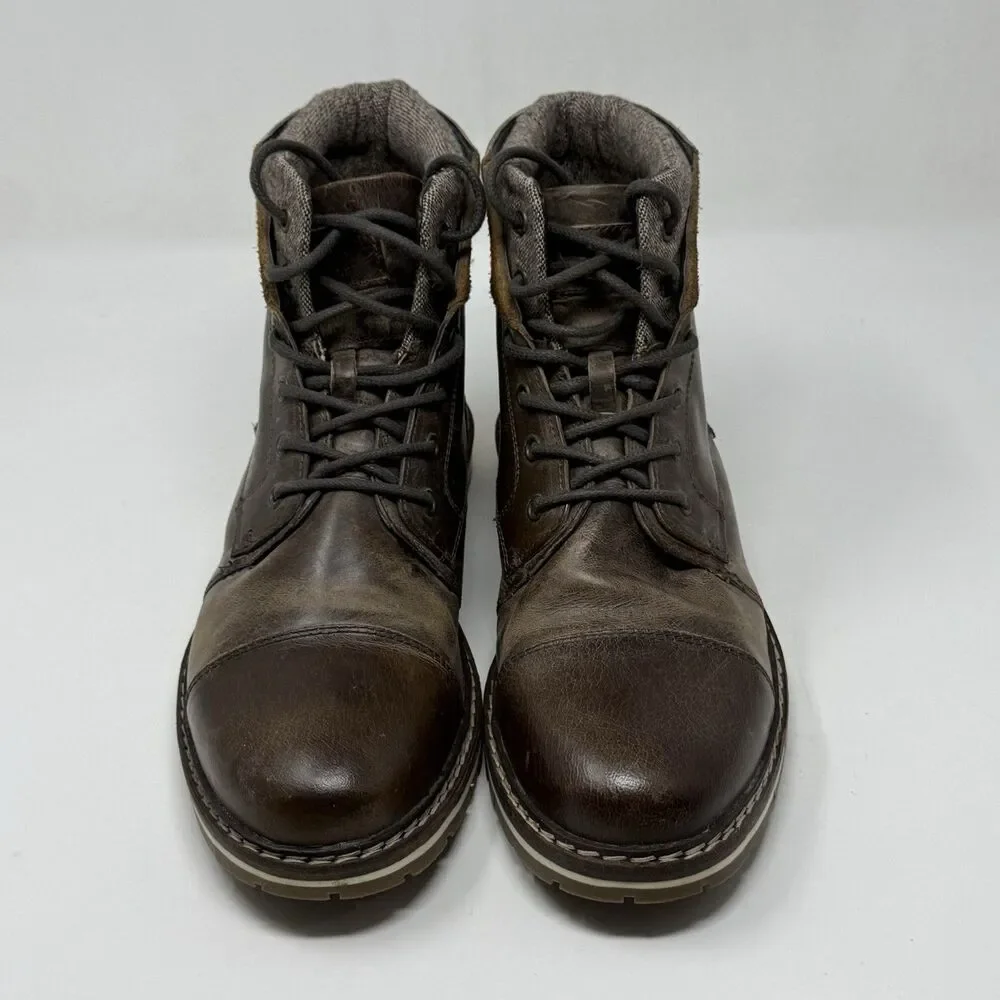 Outpost Makers Ramsey Chukka Boots Mens 10.5 Brown Leather Tweed Cap Toe